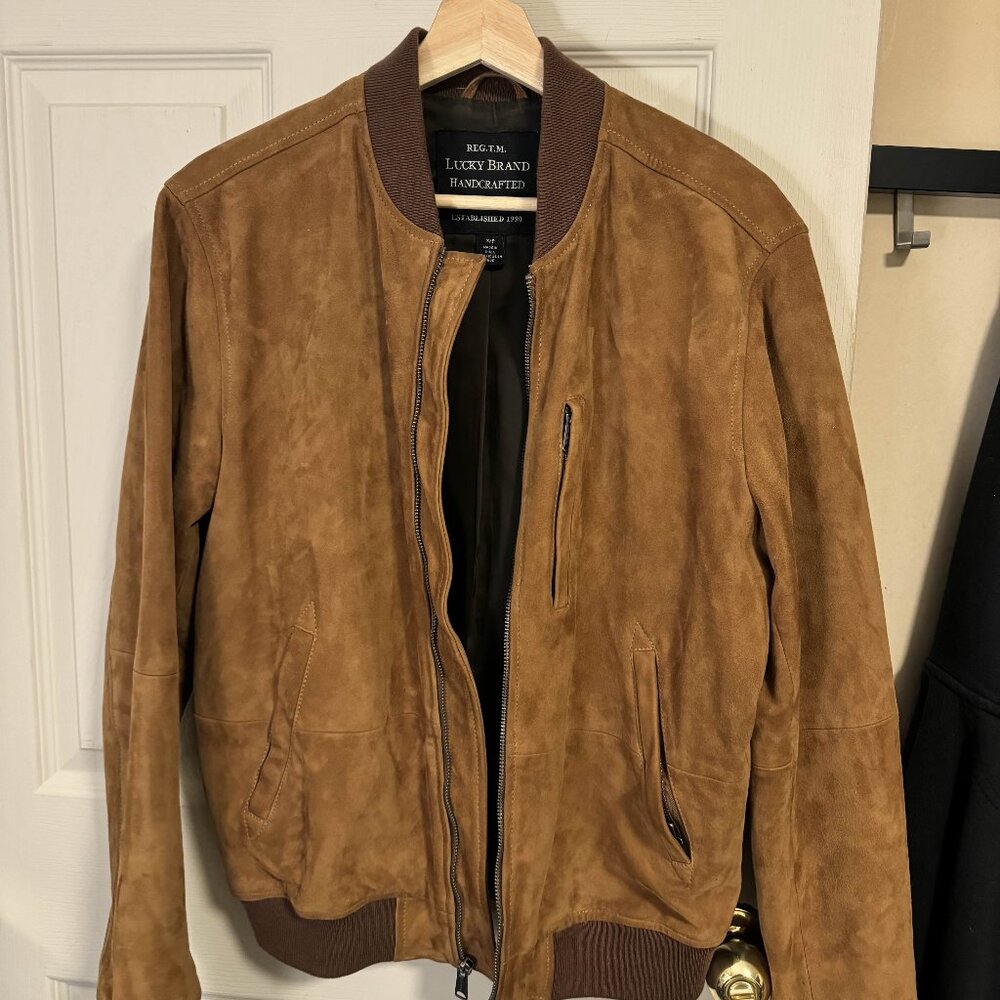 Suede Bomber Jacket Price Negotiable